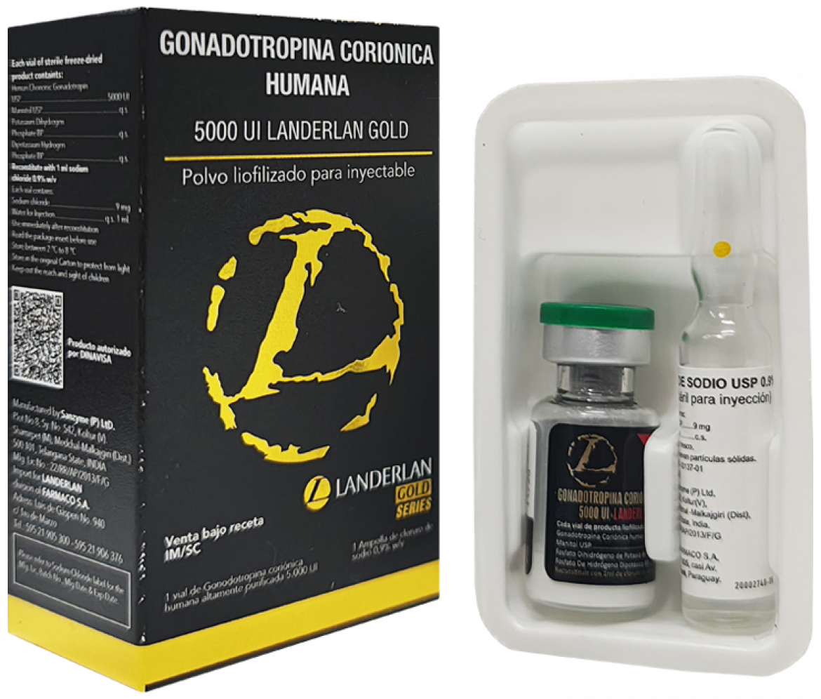 GONADOTROPINA CORONICA HUMANA 5000 UI LANDERLAN GOLD